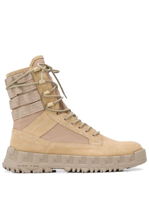 versace armele boots|Versace combat boots coyote brown.